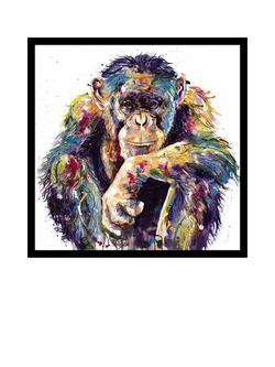 John Lewis Louise Luton 'I'm Still Thinking' Framed Print, 80 x 80cm, Gold/White, Gold / White