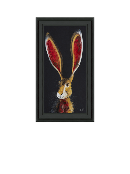 John Lewis Quinn Russell 'Lewis' Framed Print, 69 x 39cm, Red/Black, Red / Black