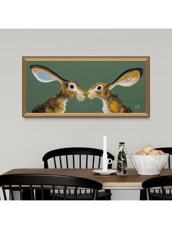 John Lewis Quinn Russell 'Sweet Kisses' Framed Print, 50 x 105cm, Green/Gold - view 2, Green / Gold