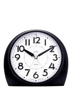 Acctim Analogue Jumbo Alarm Clock, Black, Black