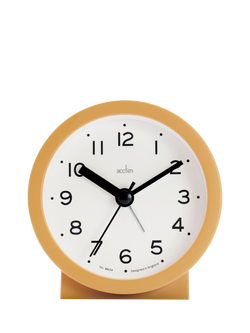Acctim Mia Analogue Alarm Clock, Mustard, Mustard