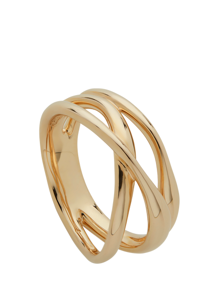 Monica Vinader Nura Cross Over Ring, Gold