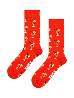 Happy Socks Spritzer Socks, One Size, Orange, Dark Orange