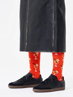 Happy Socks Spritzer Socks, One Size, Orange - view 2, Dark Orange