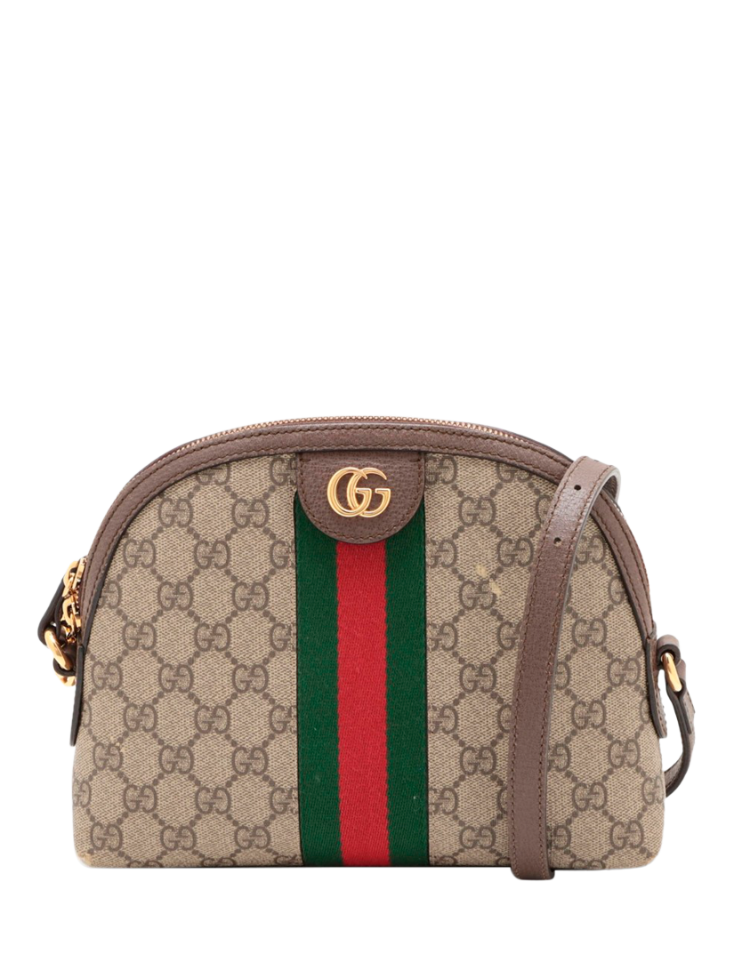 Pre-loved GUCCI Ophidia GG Supreme Canvas Shoulder Bag, Brown