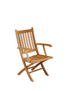 Barlow Tyrie Ascot Folding Wooden Garden Carver Chair, Teak