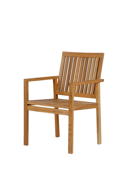 Barlow Tyrie Linear Wooden Garden Carver Chair, Teak, Teak