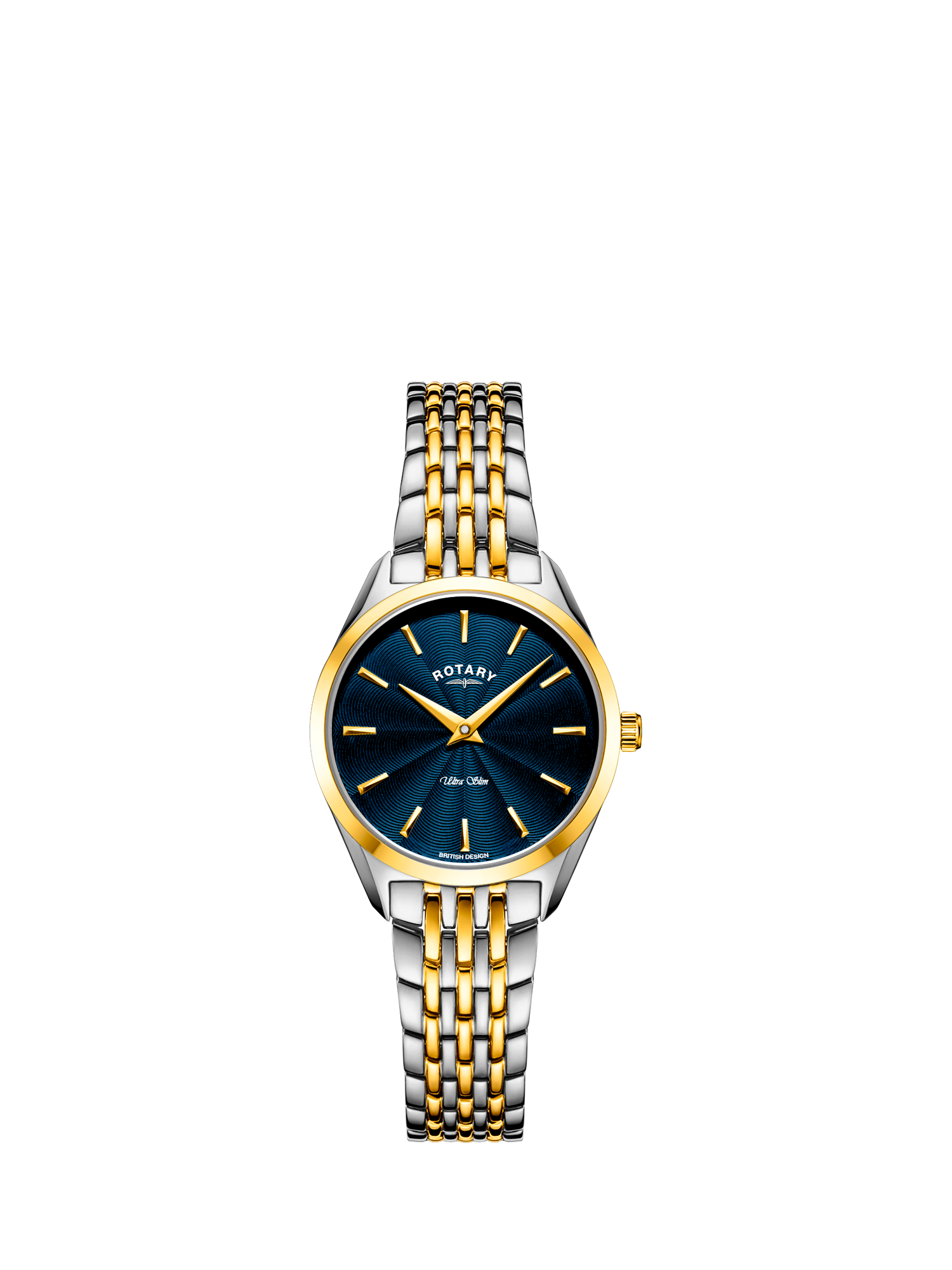 Product image 1 of 3, which shows Rotary LB08011/05 Women's Ultra Slim Bracelet Strap Watch, Gold