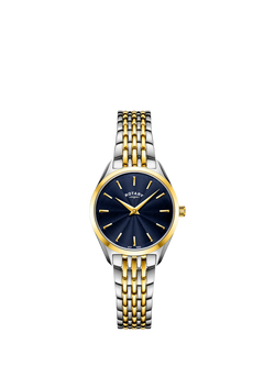 Rotary LB08011/05 Women's Ultra Slim Bracelet Strap Watch, Gold