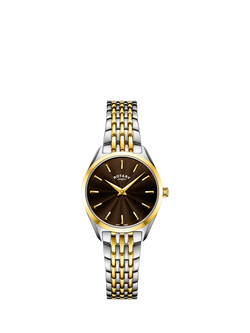 Rotary LB08011/49 Women's Ultra Slim Bracelet Strap Watch, Gold