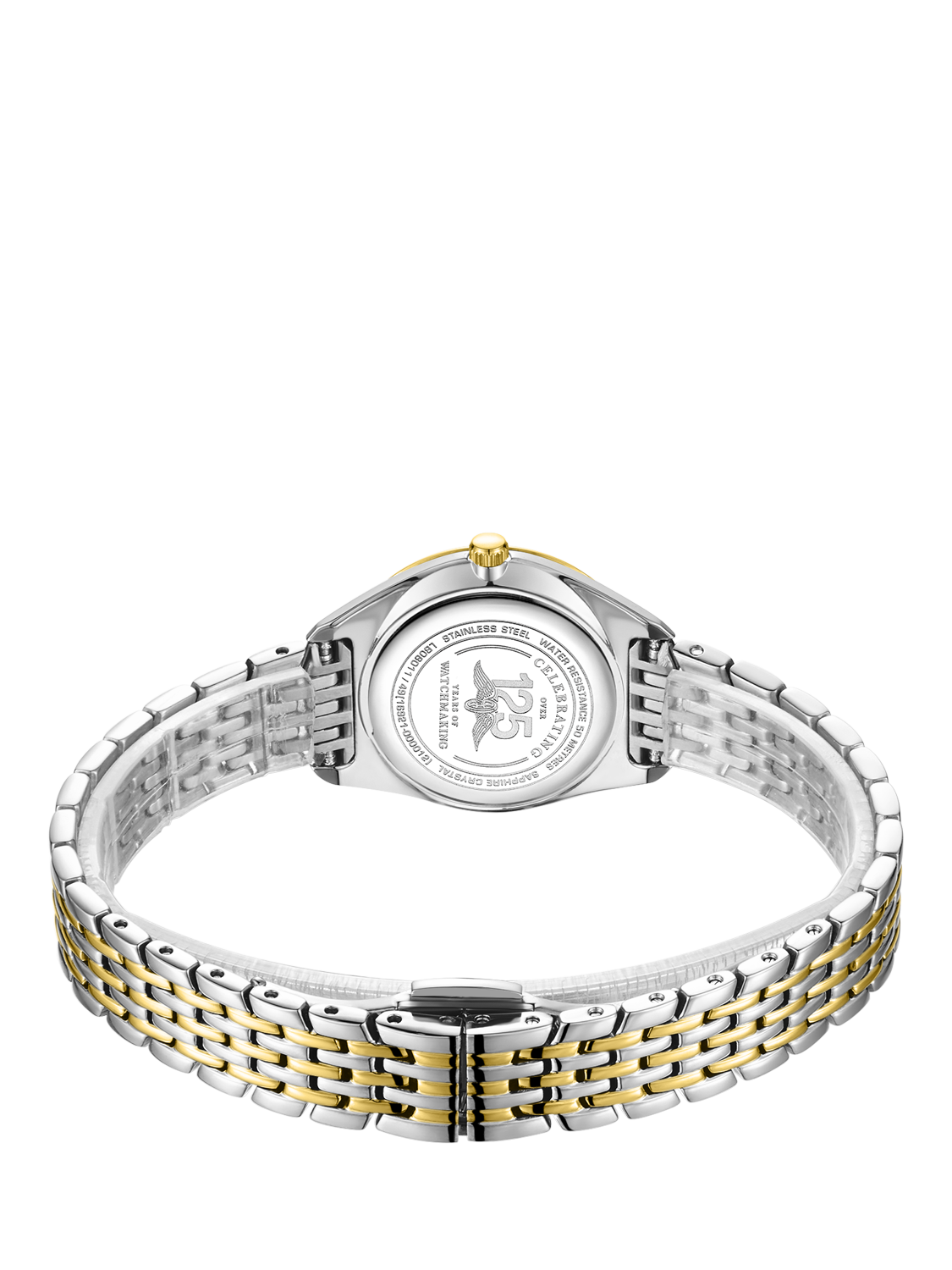 Product image 2 of 2, which shows Rotary LB08011/49 Women's Ultra Slim Bracelet Strap Watch, Gold