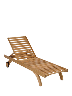Barlow Tyrie Capri Wooden Sun Lounger, Teak, Teak