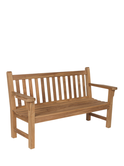 Barlow Tyrie London 3-Seater Wooden Garden Bench, Teak, Teak