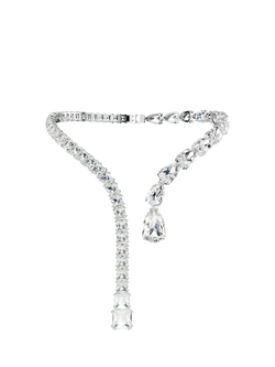 Swarovski Matrix Crystal Open Statement Necklace, Silver, Silver