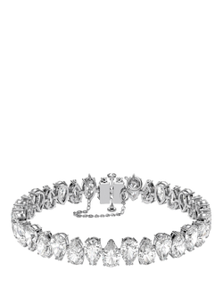 Swarovski Matrix Pear Cut Crystal Tennis Bracelet, Silver, Silver