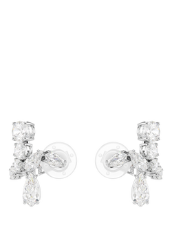 Swarovski Matrix Crystal Spiral Clip-On Earrings, Silver, Silver