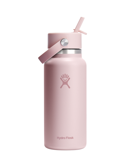 Hydro Flask Double Wall Vacuum Insulated Stainless Steel Wide Mouth Flip Straw Drinks Bottle, 946ml, Trillium