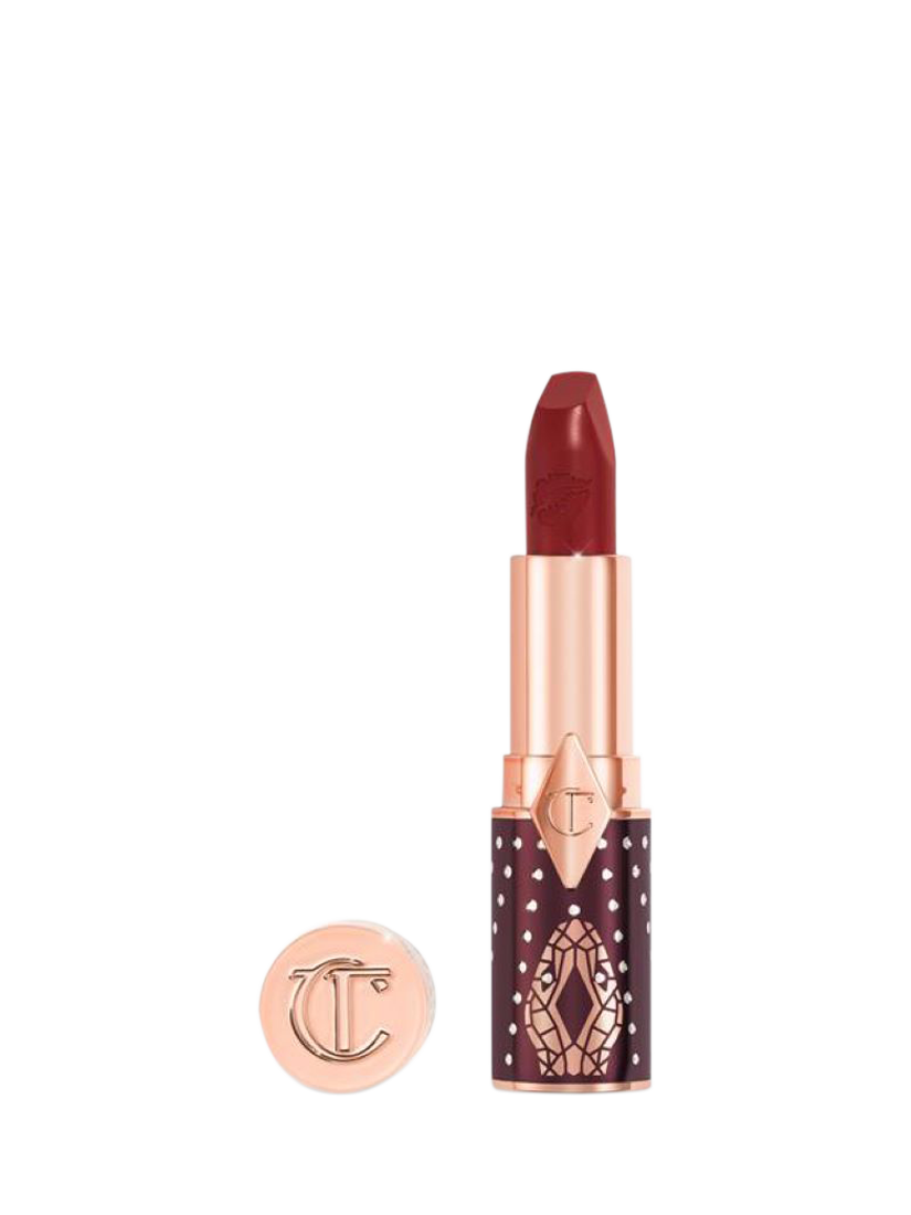 Product image 1 of 5, which shows Charlotte Tilbury Matte Revolution Lipstick, Kiss Of Fortune