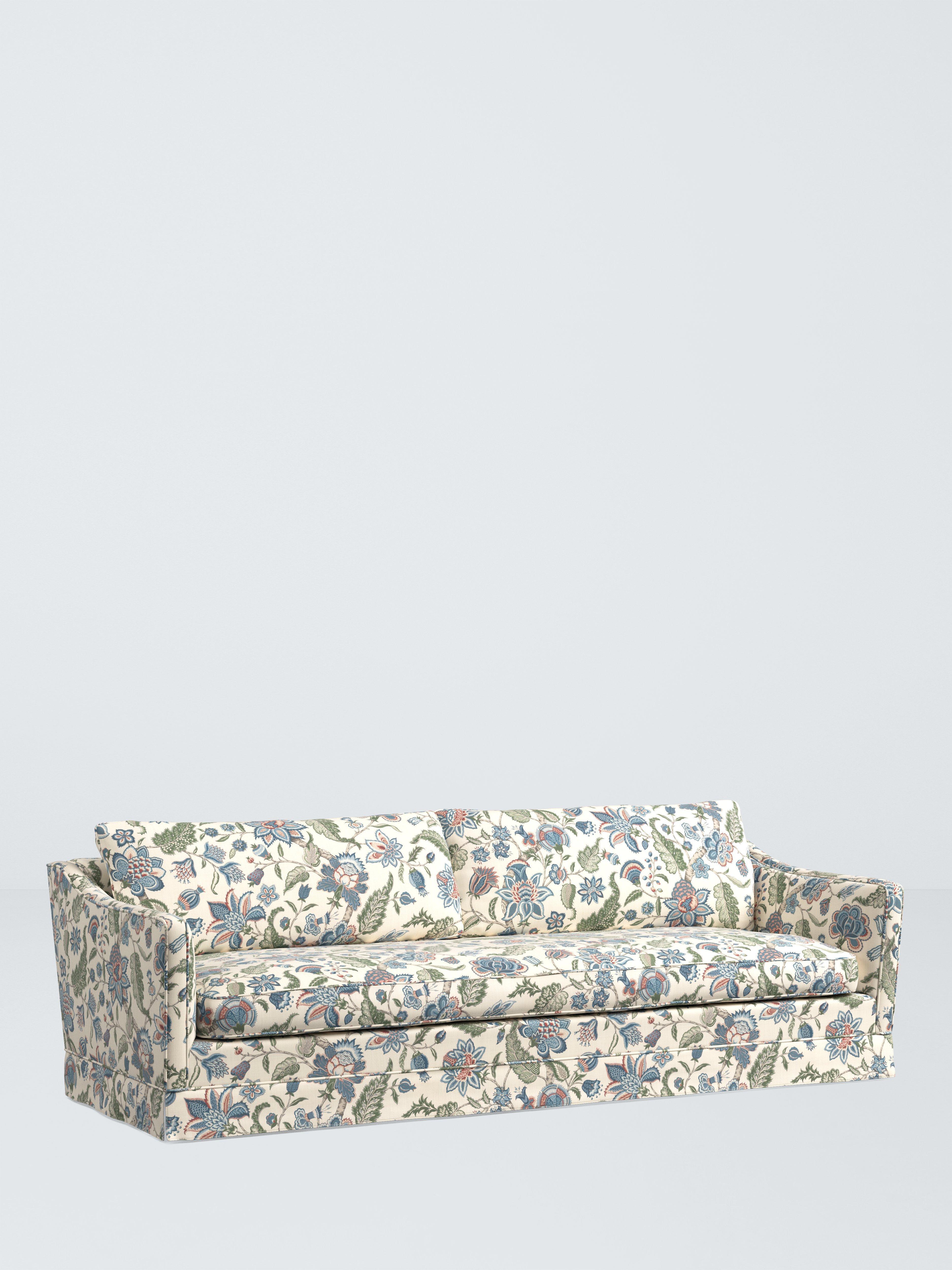 Islington Range, John Lewis x Sanderson Islington Newnham Courtney Grand 4 Seater Sofa, Indigo/Olive