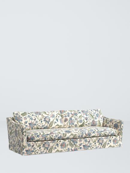 John Lewis x Sanderson Islington Newnham Courtney Grand 4 Seater Sofa, Indigo/Olive