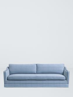 John Lewis x Sanderson Islington Pinetum Stripe Grand 4 Seater Sofa - view 2, Cobalt Blue