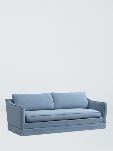 John Lewis x Sanderson Islington Large 3 Seater Sofa, Colbalt/Navy Blue