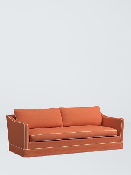 John Lewis x Sanderson Islington Large 3 Seater Sofa, Rowan Berry/Manilla Beige