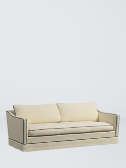 John Lewis x Sanderson Islington Large 3 Seater Sofa, Manilla/Cobalt Blue