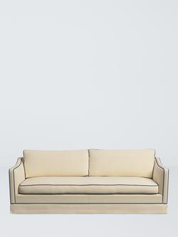 John Lewis x Sanderson Islington Large 3 Seater Sofa - view 2, Manilla/Cobalt Blue