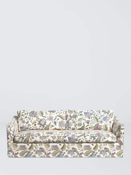 John Lewis x Sanderson Islington Newnham Courtney Large 3 Seater Sofa - view 2, Indigo/Olive
