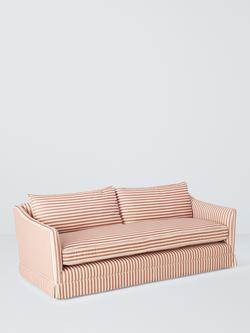 John Lewis x Sanderson Islington Pinetum Stripe Large 3 Seater Sofa, Rowan Berry