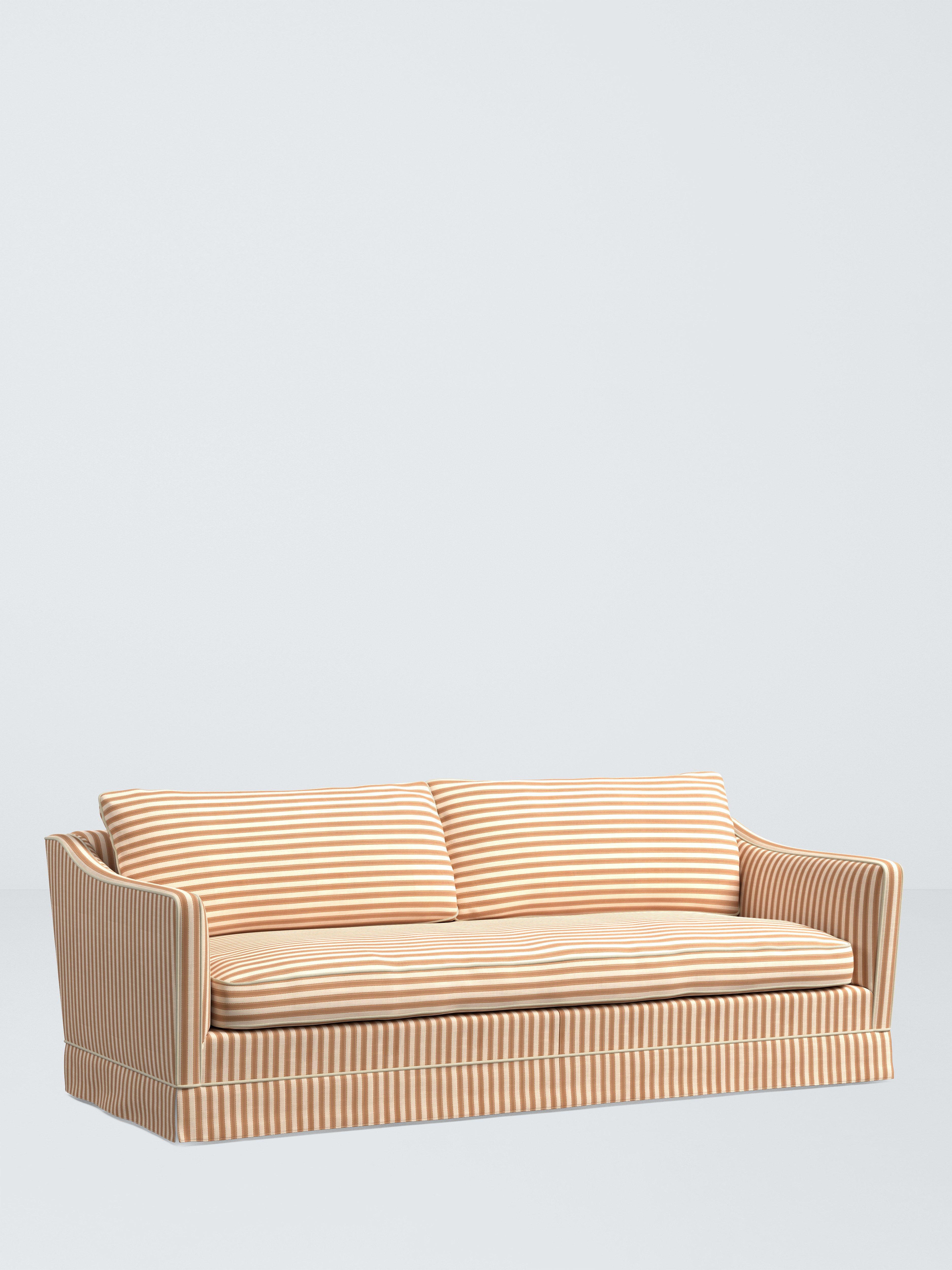 Islington Range, John Lewis x Sanderson Islington Pinetum Stripe Large 3 Seater Sofa, Hay