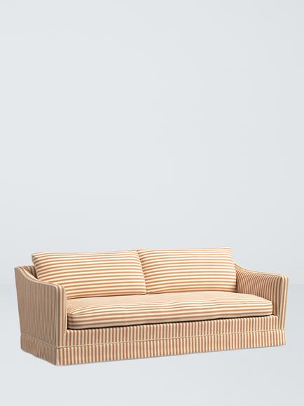 John Lewis x Sanderson Islington Pinetum Stripe Large 3 Seater Sofa, Hay