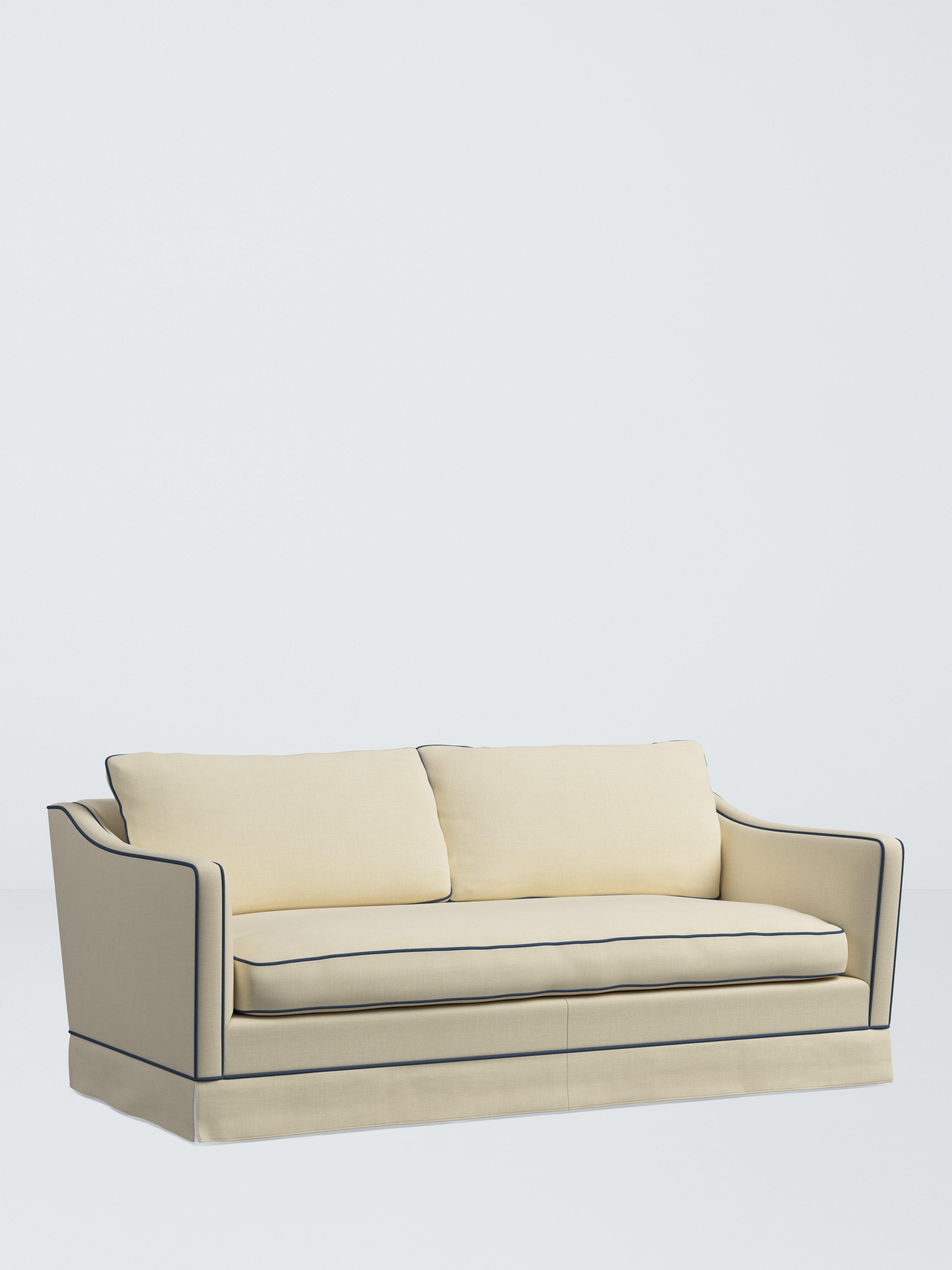 Islington Range, John Lewis x Sanderson Islington Medium 2 Seater Sofa, Manilla/Cobalt