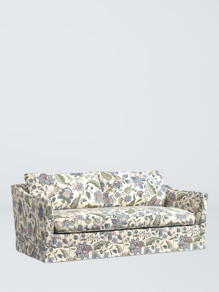 John Lewis x Sanderson Islington Newnham Courtney Medium 2 Seater Sofa, Indigo/Olive