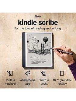 Amazon Kindle Scribe (2024) eReader with Premium Pen, 10.2”, 16GB, Tungsten Grey - view 2, Tungsten Grey