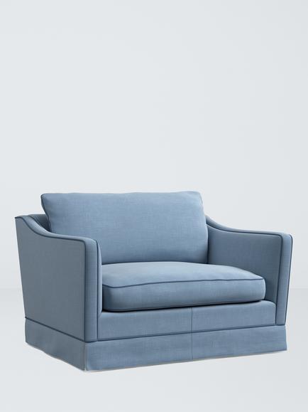 John Lewis x Sanderson Islington Loveseat, Cobalt/Navy