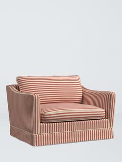 John Lewis x Sanderson Islington Pinetum Stripe Loveseat, Rowan Berry