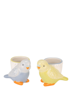 Cath Kidston Budgie Stoneware Egg Cup, Set of 2, Multi