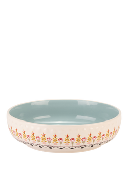 Cath Kidston Painted Stoneware Pasta Bowl, 21cm, Multi