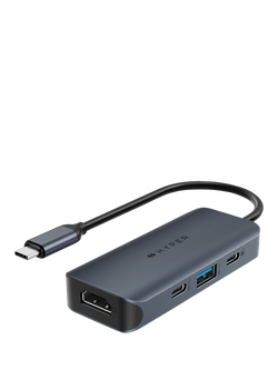 Targus HyperDrive Next 4 Port USB-C Hub, 100W, Black, Black