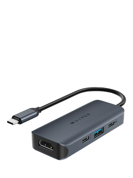 Targus HyperDrive Next 4 Port USB-C Hub, 100W, Black, Black
