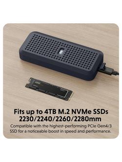 Targus HyperDrive Next USB4 NVMe SSD Enclosure, Black - view 2, Black