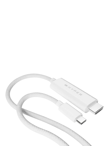 Targus HyperDrive USB-C to HDMI 4K Cable, 2.5m, White, White