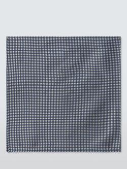 John Lewis Silk Tiled Pocket Square, Airforce, Airforce