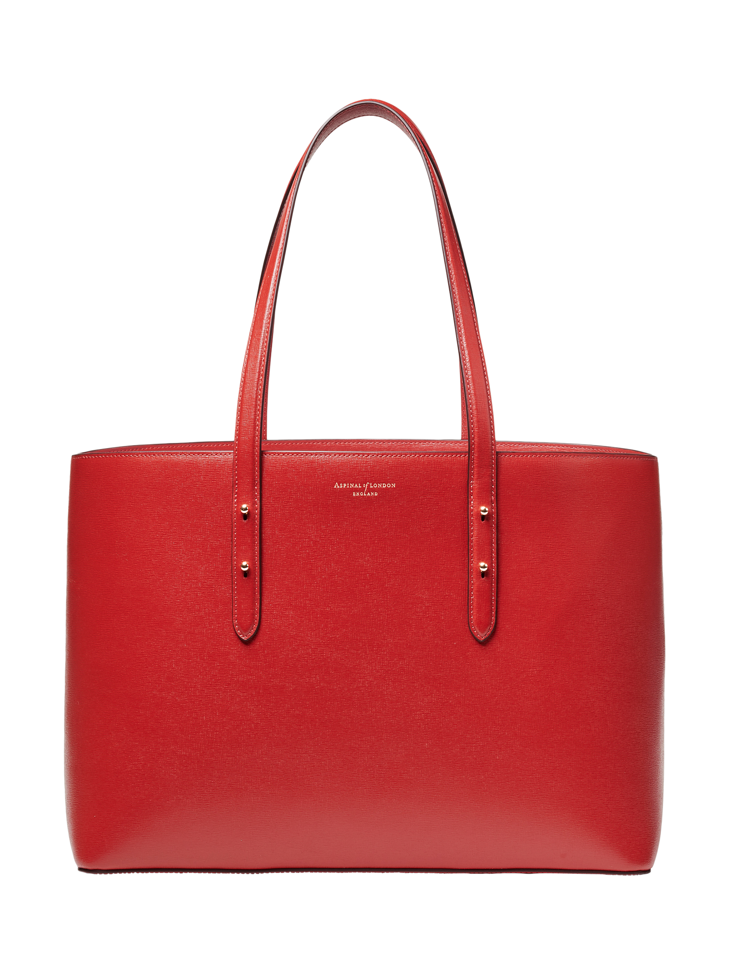 Aspinal of London Regent Leather Tote Bag, Cardinal Red