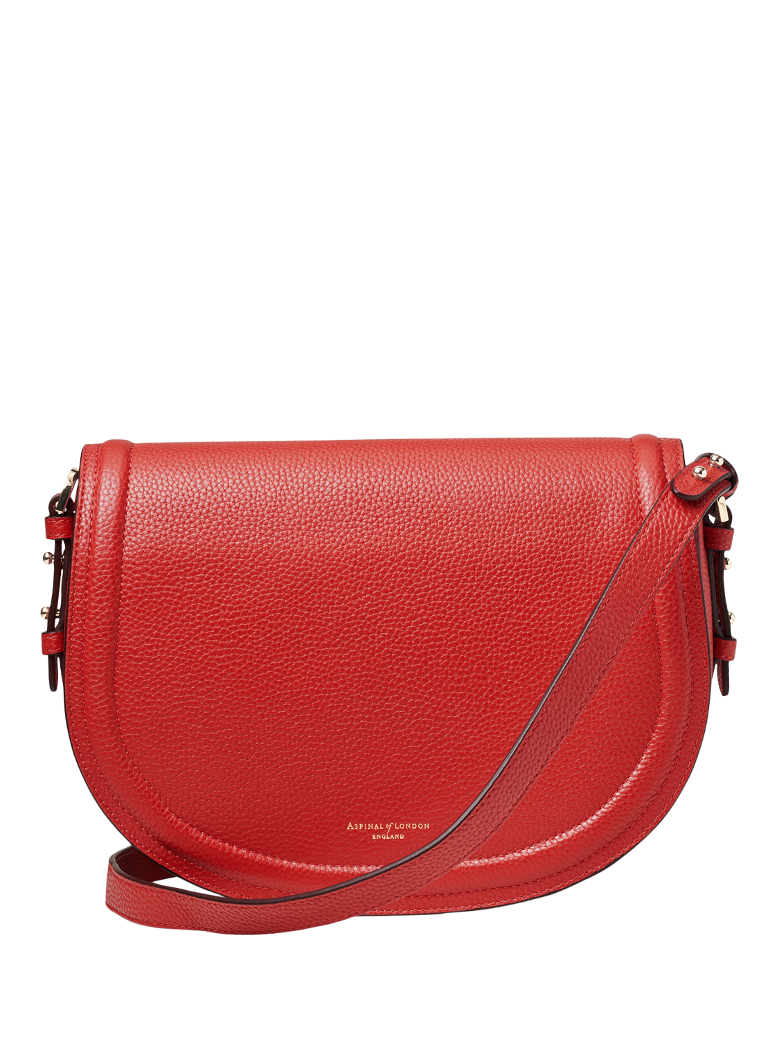 Aspinal of London Stella Leather Satchel Crossbody Bag, Cardinal Red