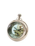 Libra Interiors Large Roman Numeral Orb Paperweight Clock, Nickel/Brass