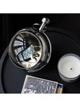 Libra Interiors Large Roman Numeral Orb Paperweight Clock, Nickel/Brass