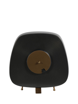 Libra Interiors Mid Century Style Aluminium Small Mantel Clock, Nickel - view 2, Nickel